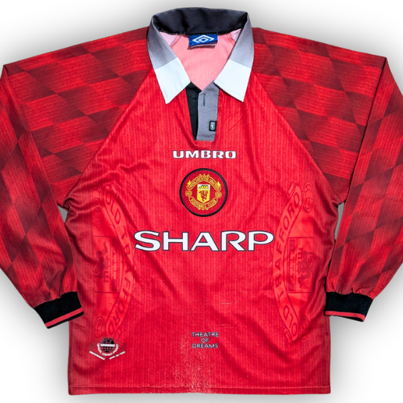 1996-98 Manchester United L/S Home Shirt - Cantona 7