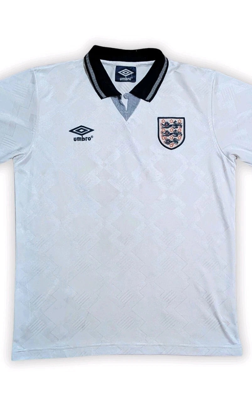 1990 England Home Shirt 2000s Umbro Re-issue - #19