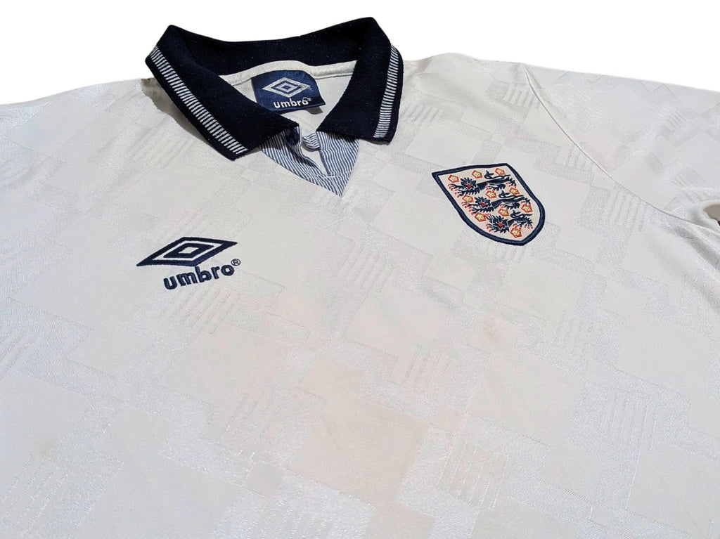 1990 England Home Shirt 2000s Umbro Re-issue - #19