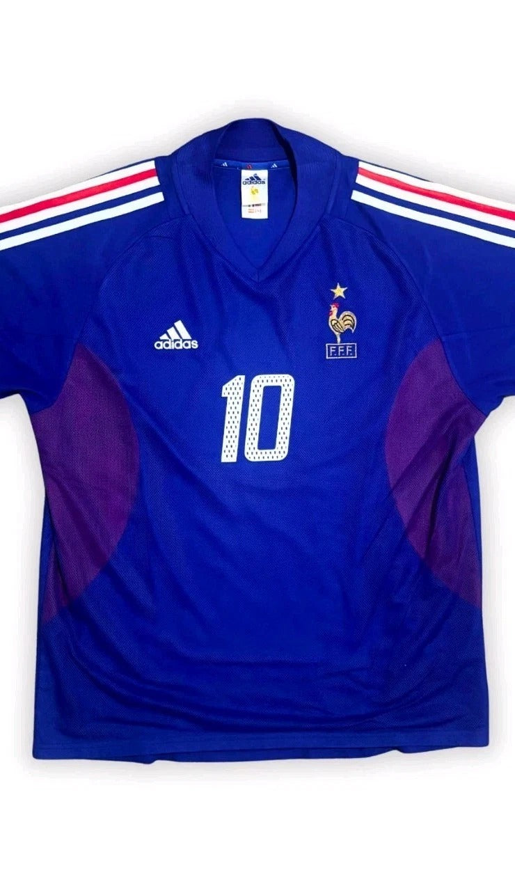 2002-04 France Home Shirt - Zidane 10