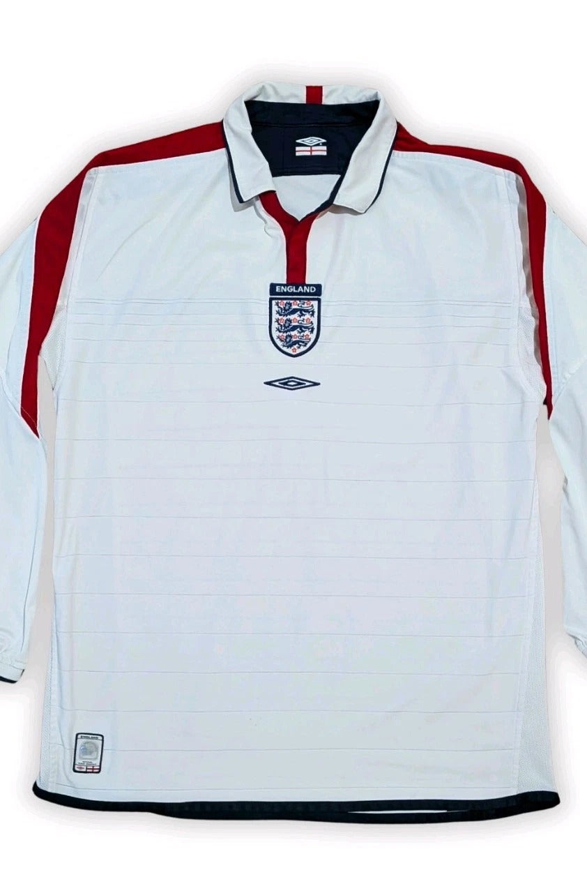 2003-05 England Long Sleeve Home Shirt