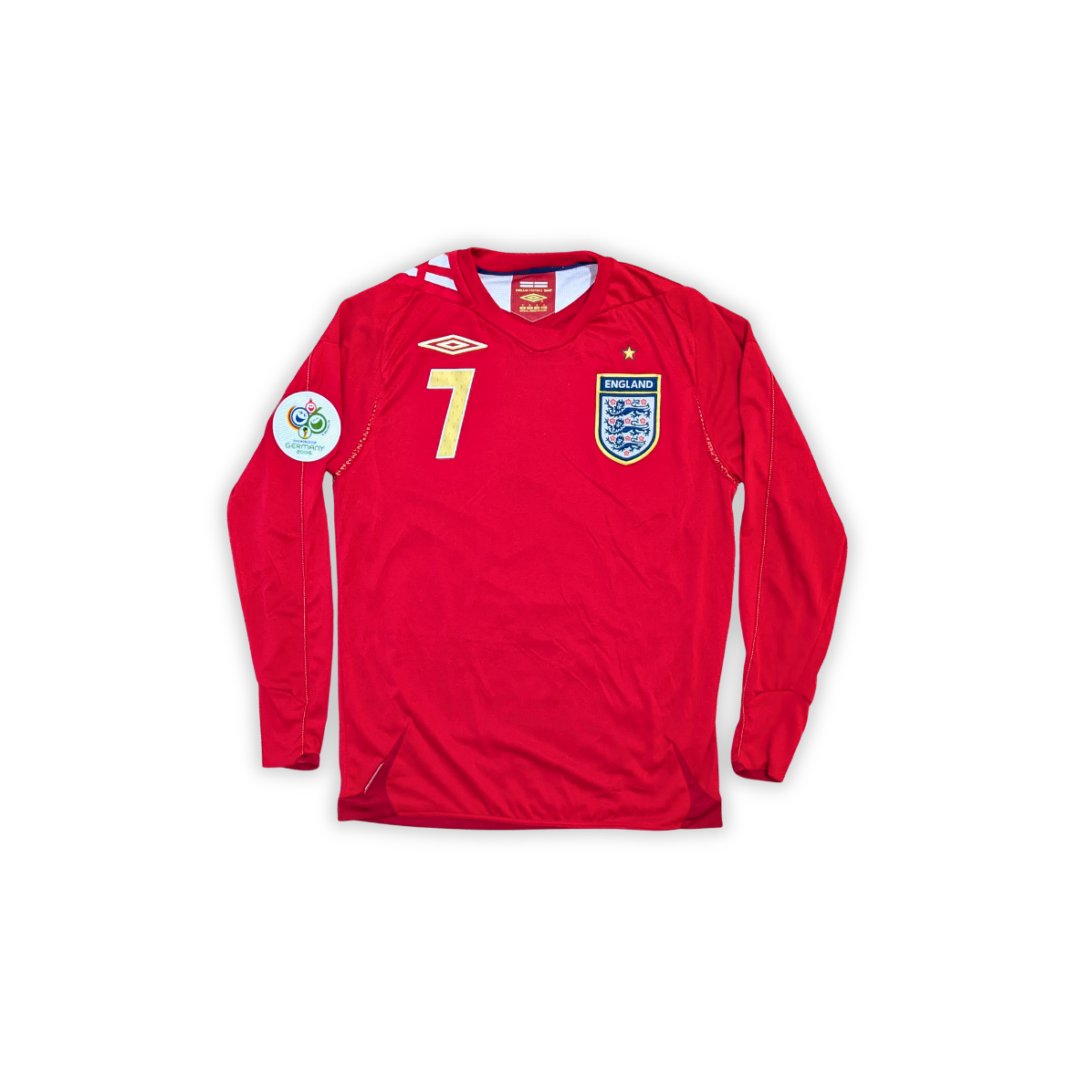 2006-08 England L/S Away Shirt - Beckham 7