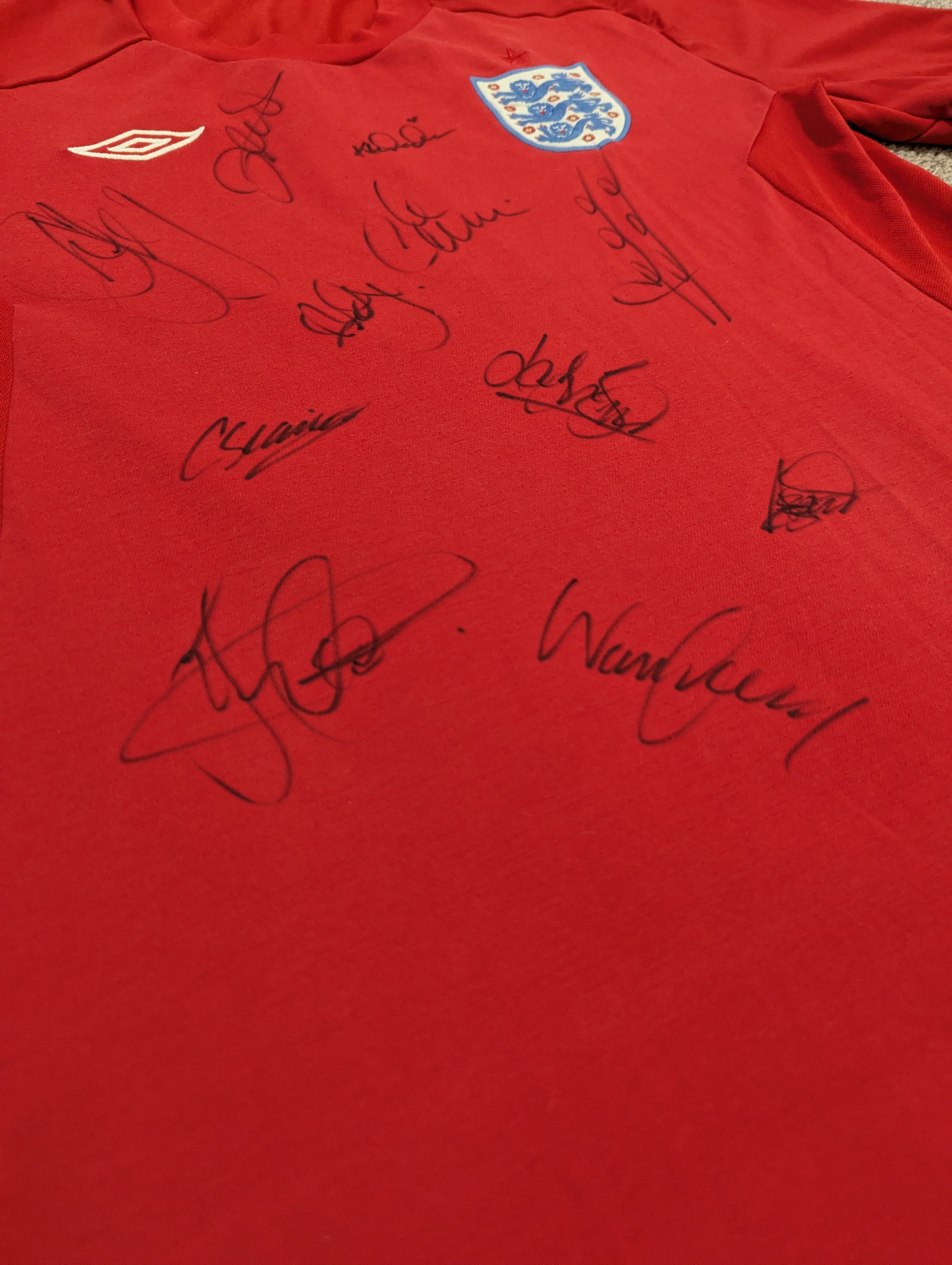 2010-11 England Away Signed Shirt