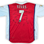 1998-99 Arsenal Home Multi Signed Shirt - Vivas 7