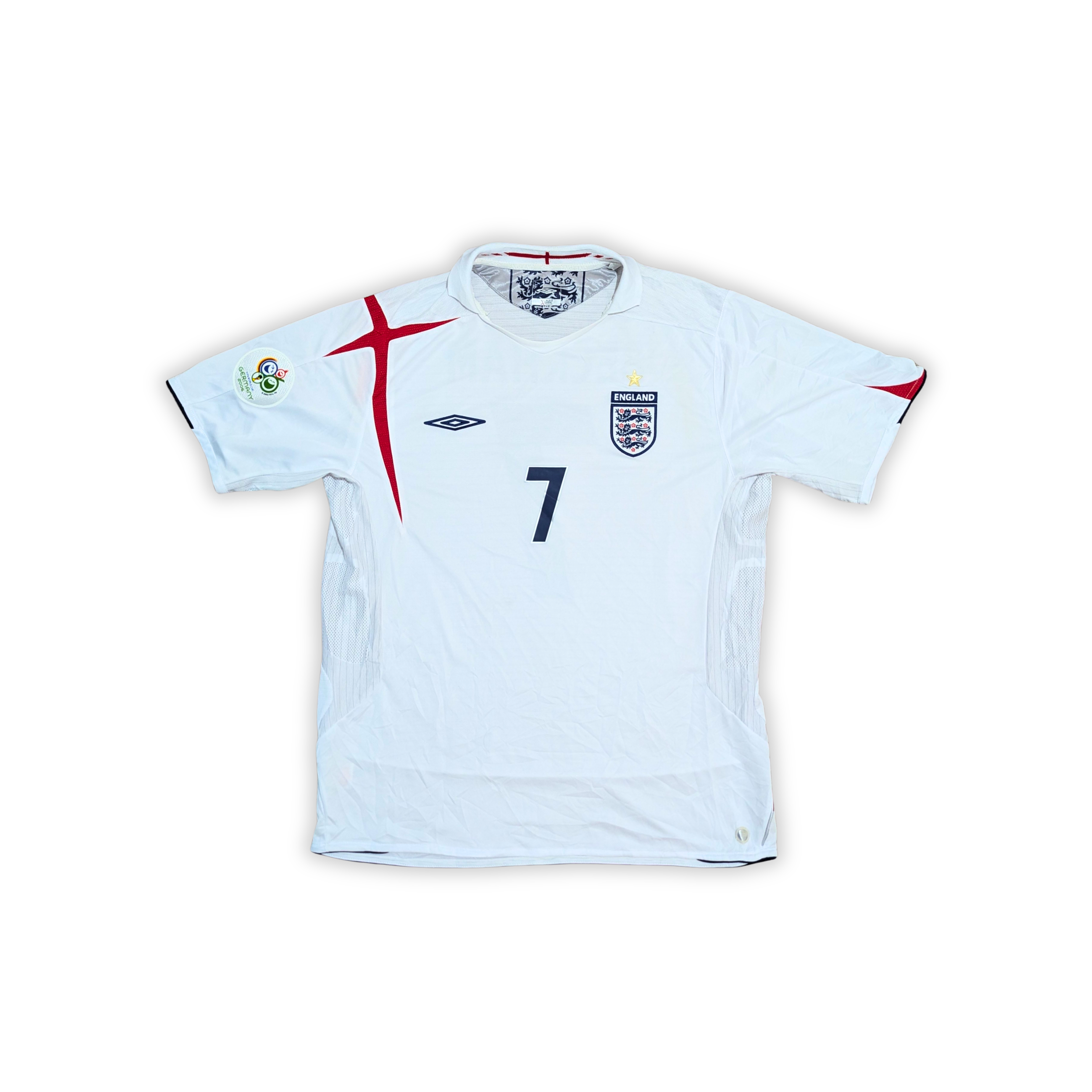2005-07 England Home Shirt - Beckham 7