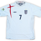 2005-07 England Home Shirt - Beckham 7