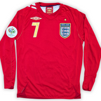 2006-08 England L/S Away Shirt - Beckham 7