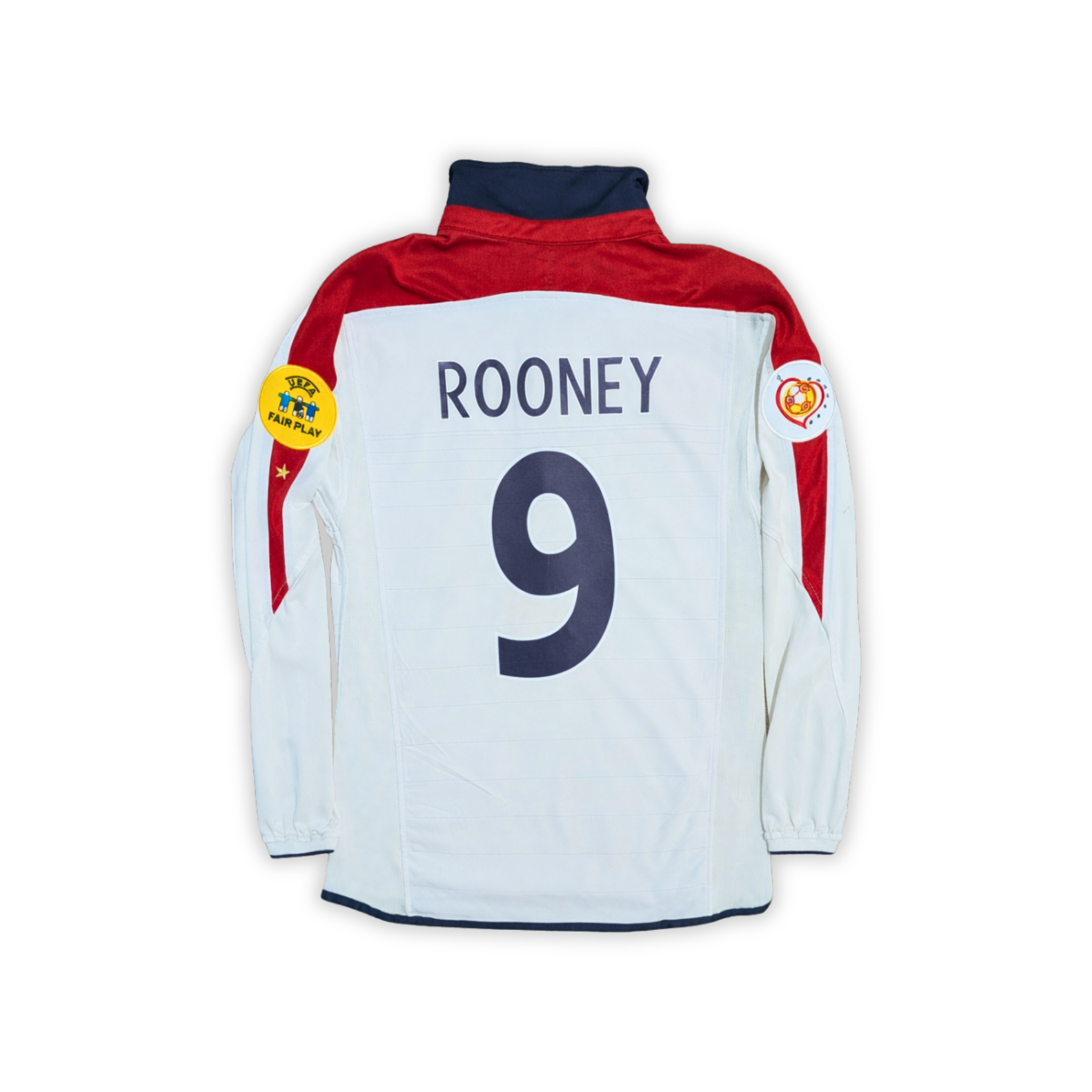 2003-05 England L/S Home Shirt - Rooney 9