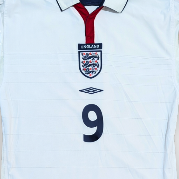 2003-05 England L/S Home Shirt - Rooney 9