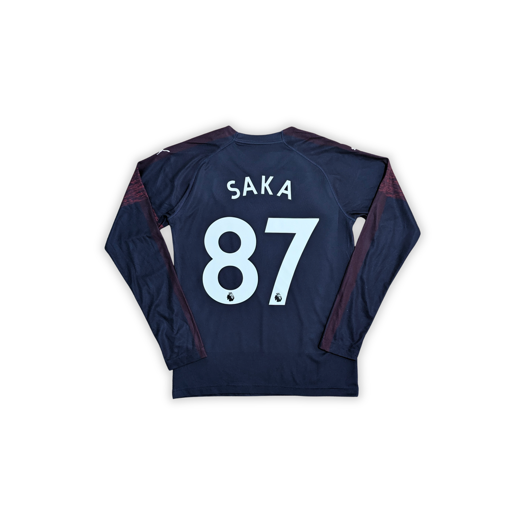 2017-18 Arsenal Away L/S Shirt - Saka 87