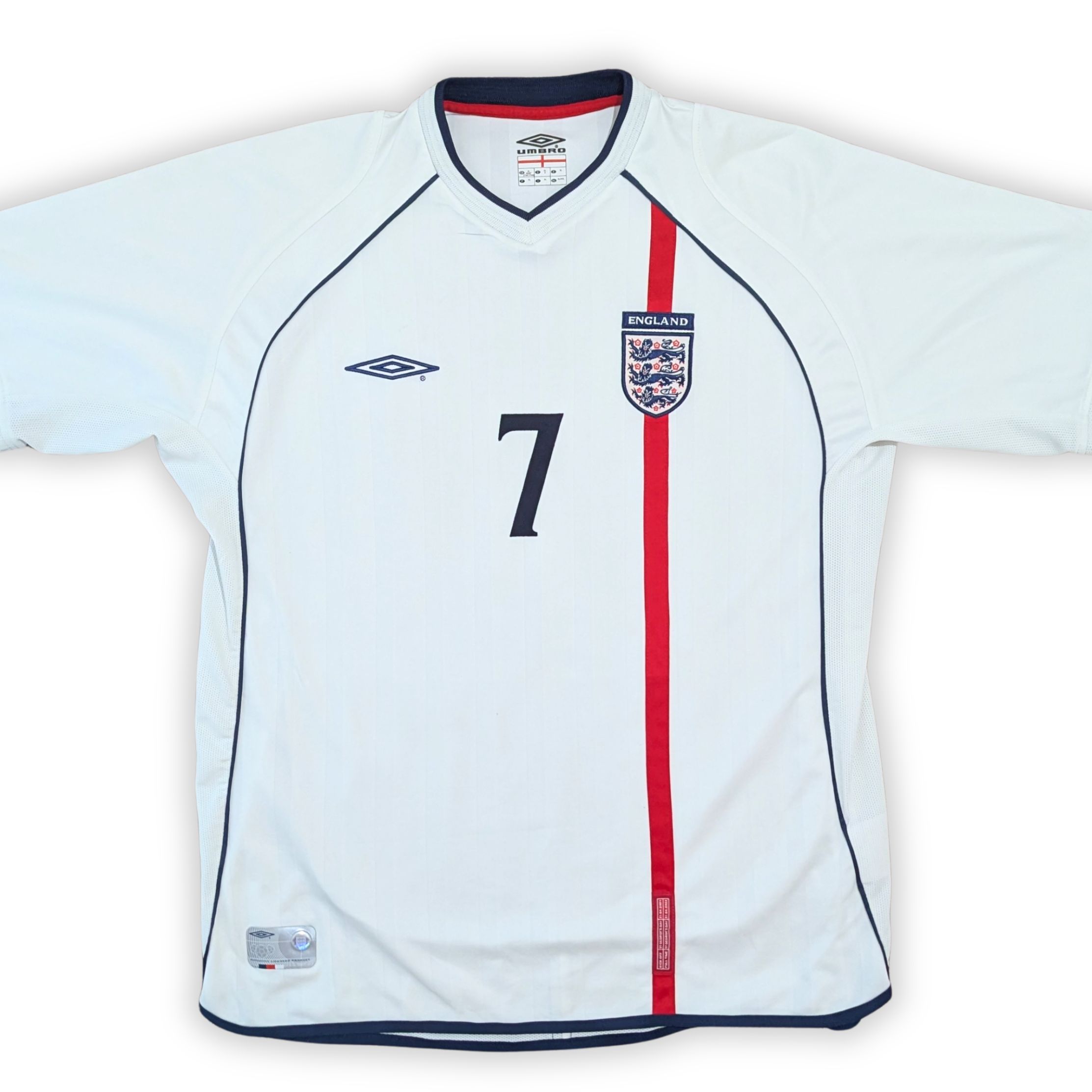 2001-03 England Home Shirt - Beckham 7