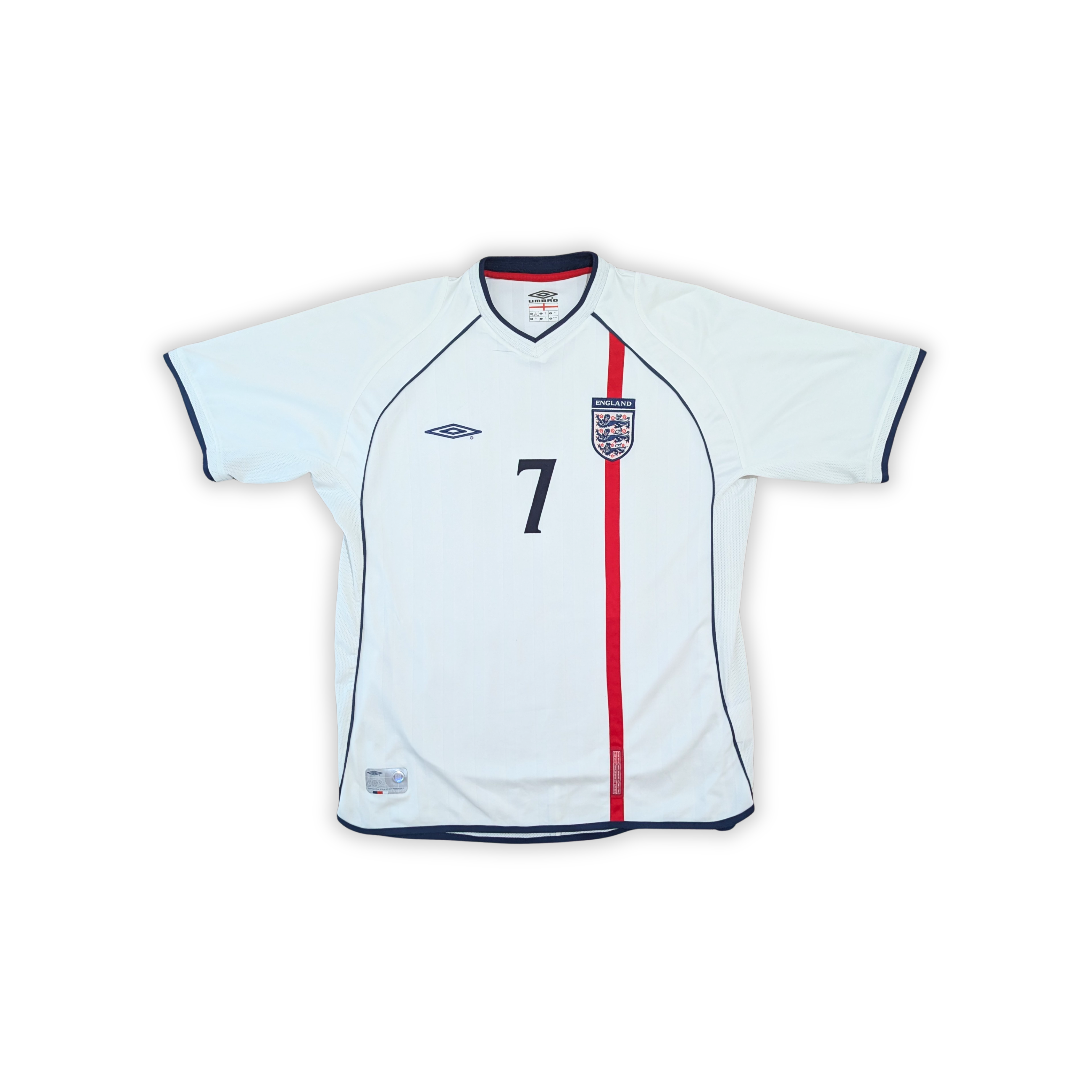 2001-03 England Home Shirt - Beckham 7