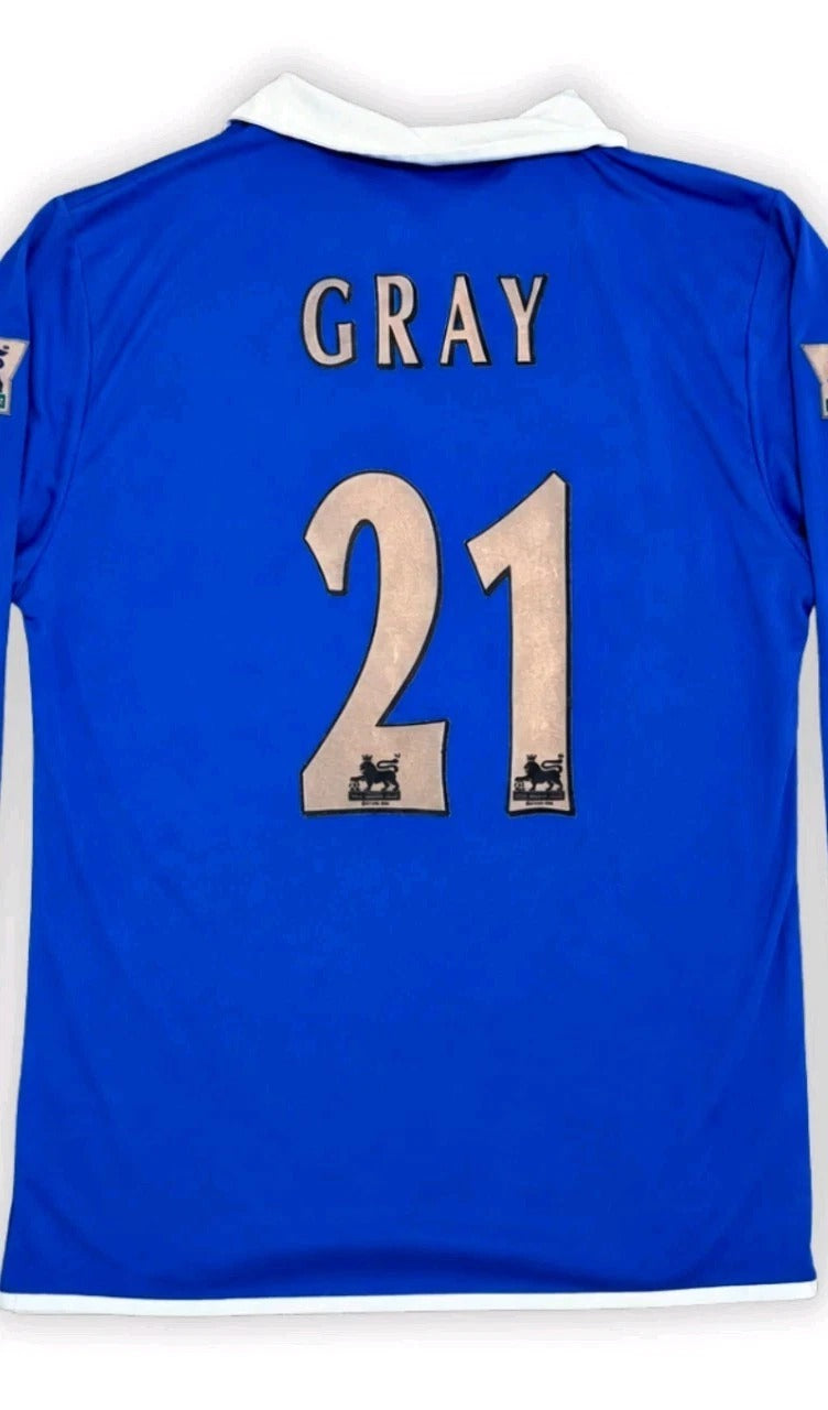 2004-05 Birmingham City Long Sleeve Home Shirt - Gray 21